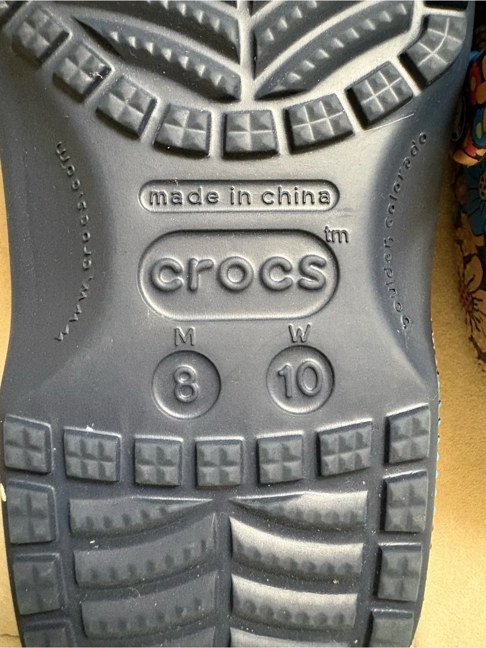 CROCS Kids Floral Clogs in Blue, Pink, Yellow